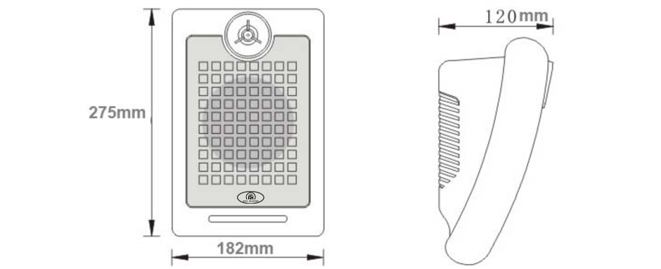 RH-AUDIO 5W 10W Wall Mounted Loudspeaker RH-MS18H Size 