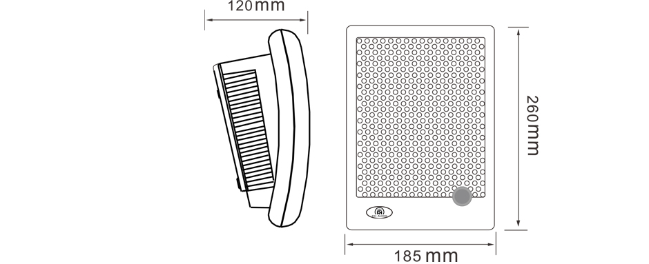 RH-AUDIO Wall Mounted Speaker RH-MS15 Size