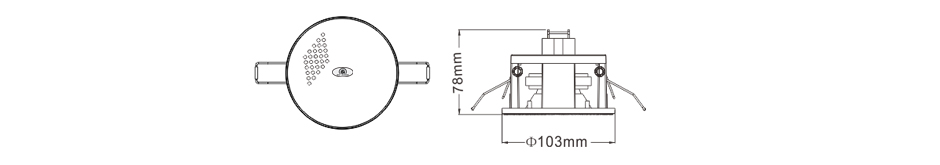 RH-AUDIO Ceiling Speaker RH-T11 Size